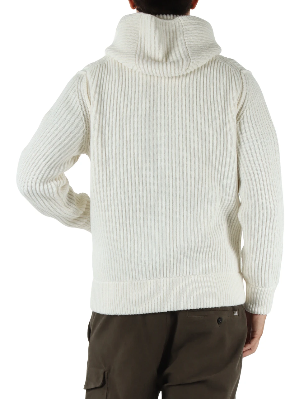 PANNA | Cardigan in misto lana con zip e cappuccio