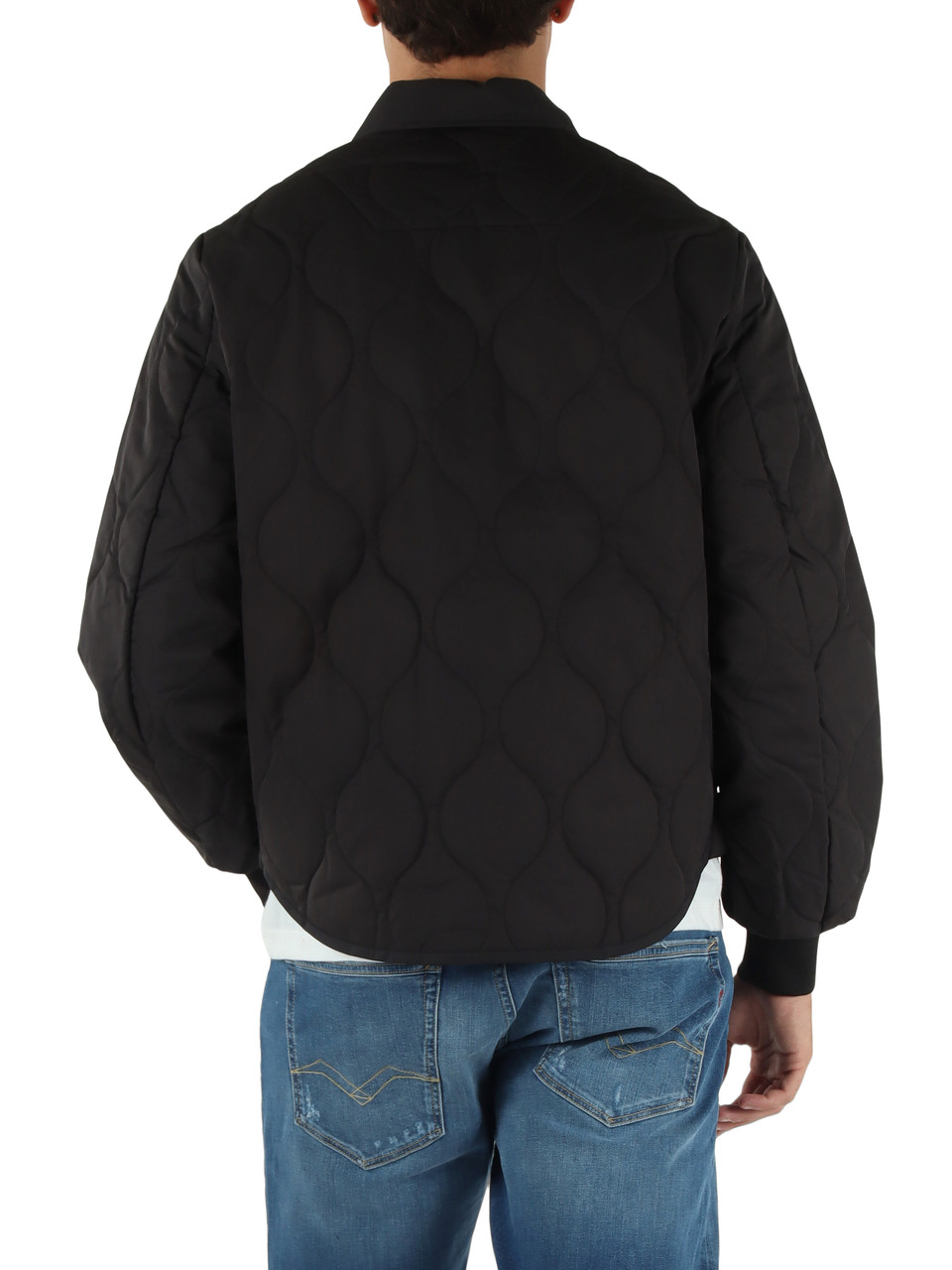 NERO | Giacca trapuntata leggera con patch logo