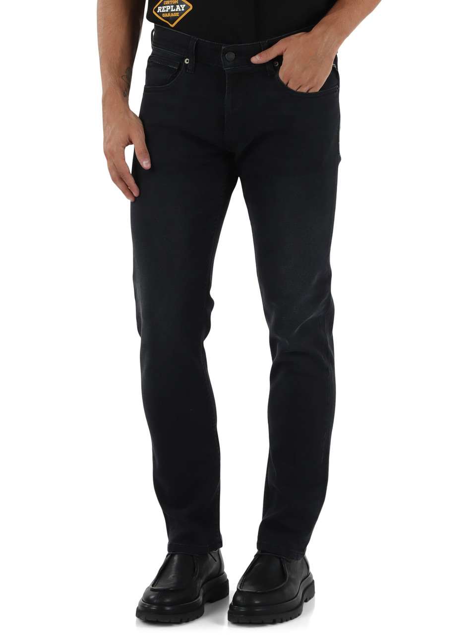 NERO | Pantalone jeans cinque tasche GROVER straight fit