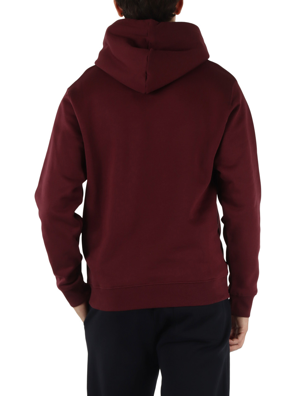 BORDEAUX | Felpa in cotone con cappuccio e ricamo logo