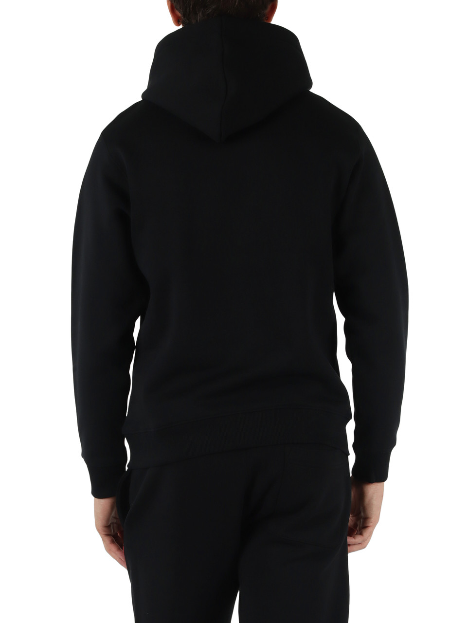 NERO | Felpa in cotone con cappuccio e ricamo logo