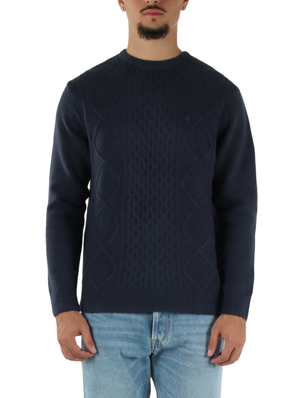 BLU | Maglia girocollo in misto lana Sustainable Lab