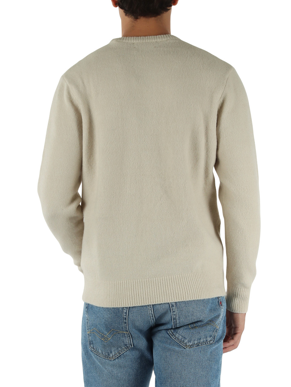 avorio | Maglia girocollo in misto lana Sustainable Lab