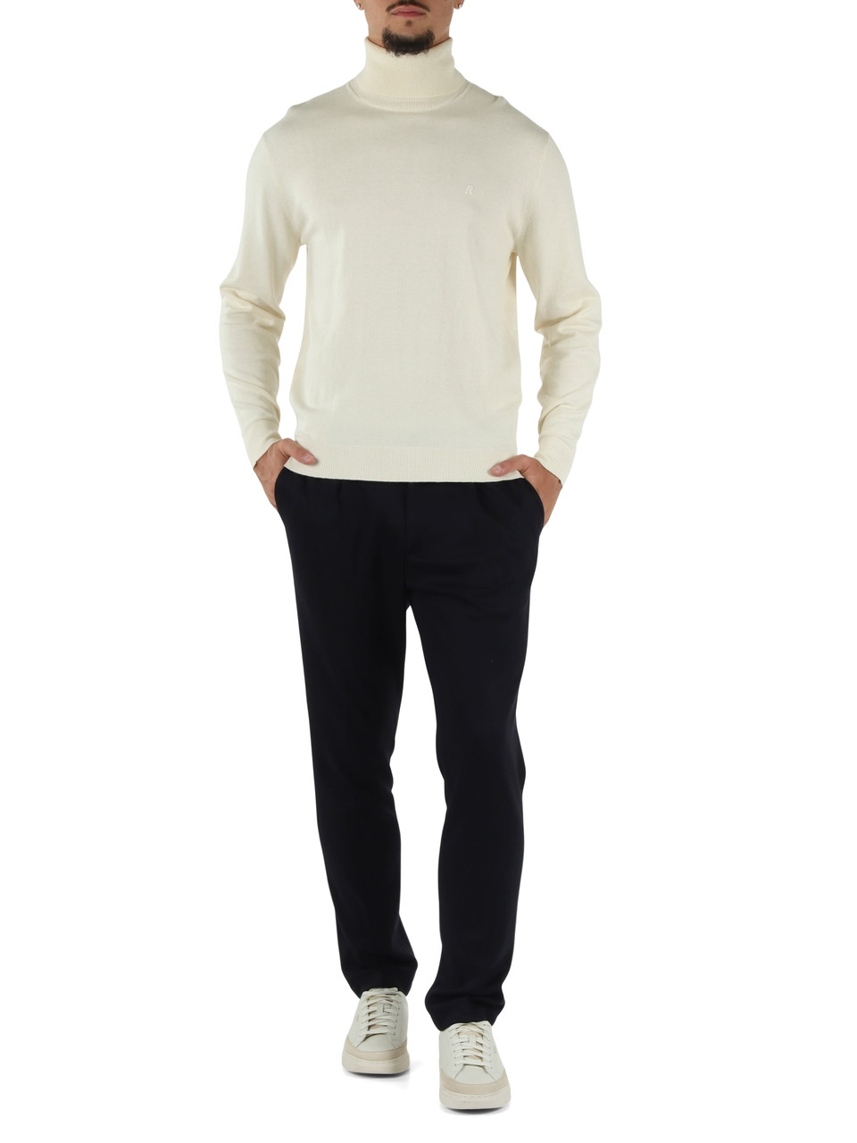 PANNA | Maglia collo alto in cotone e cashmere