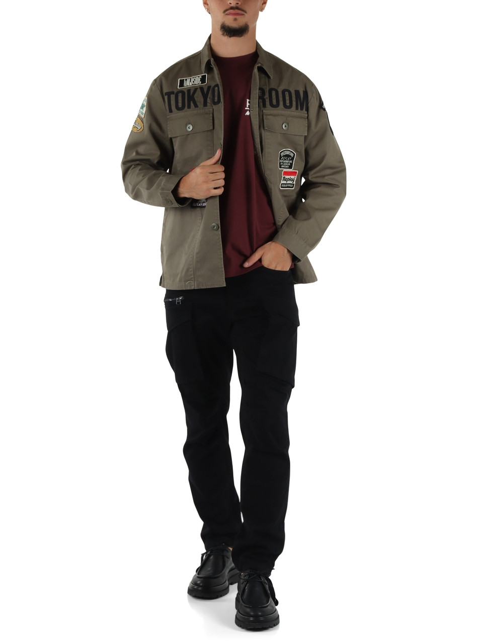 NERO | Pantalone cargo JOE in cotone stretch