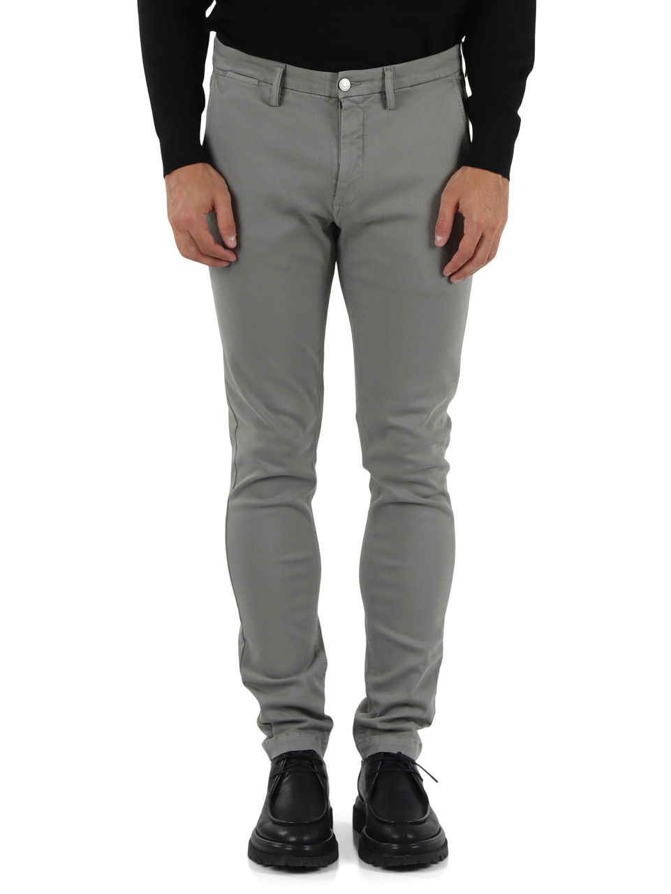 GRIGIO | Pantalone in cotone stretch ZEUMAR Hyperflex slim fit