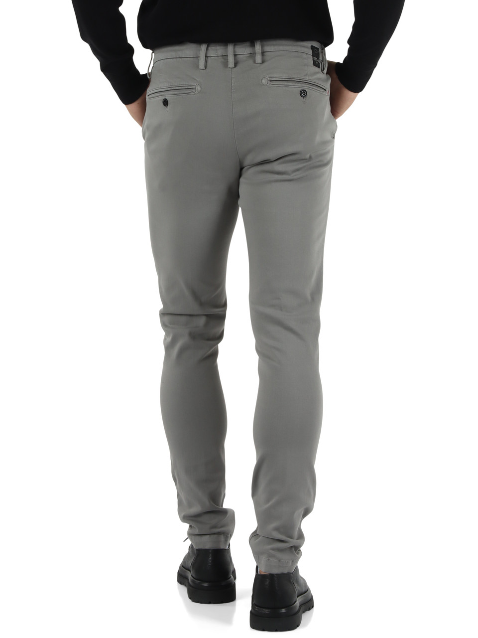 GRIGIO | Pantalone in cotone stretch ZEUMAR Hyperflex slim fit