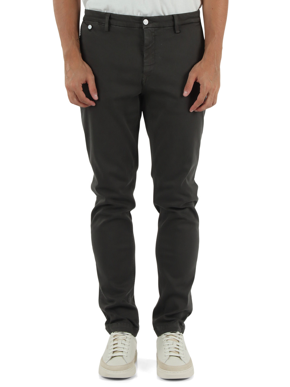 GRIGIO SCURO | Pantalone in cotone stretch BENNI Hyperflex regular fit
