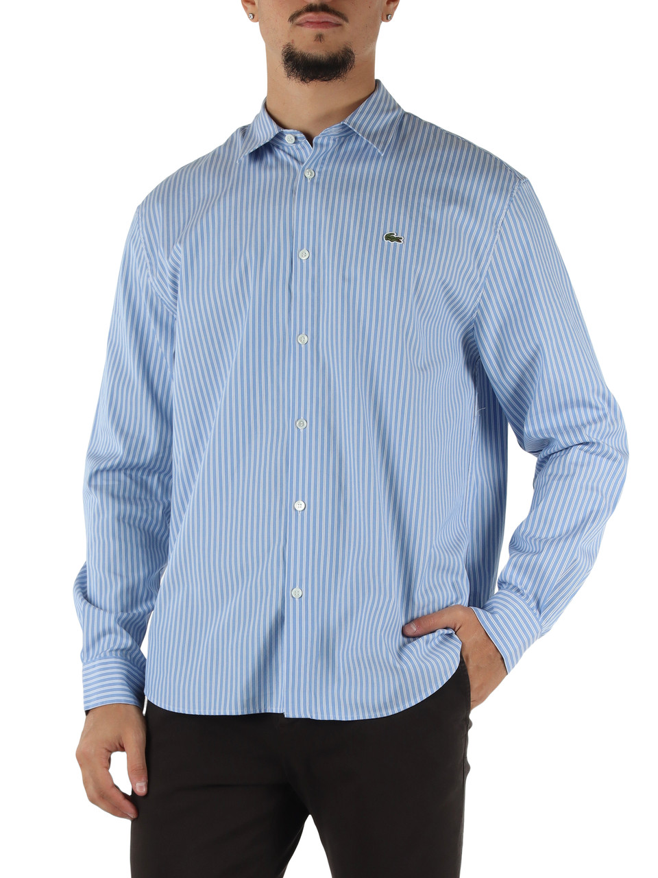AZZURRO | Camicia regular fit in cotone a righe