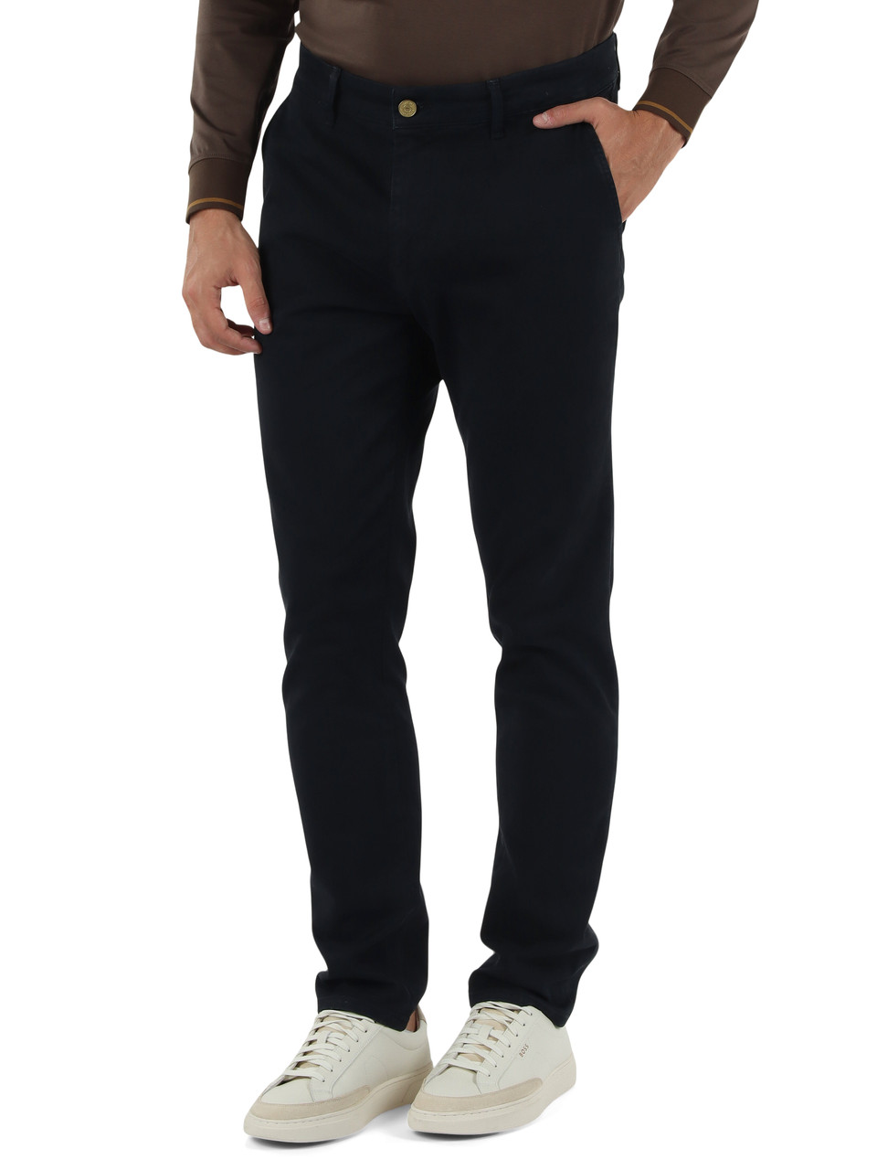 BLU SCURO | Pantalone in cotone stretch JACK Chino Slim fit
