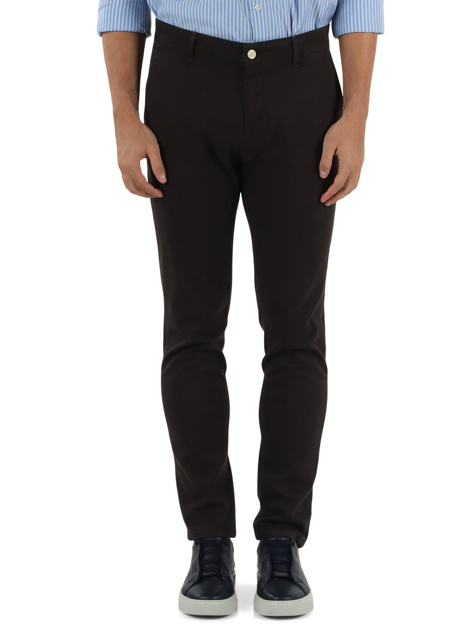 MARRONE | Pantalone in cotone stretch JACK Chino Slim fit