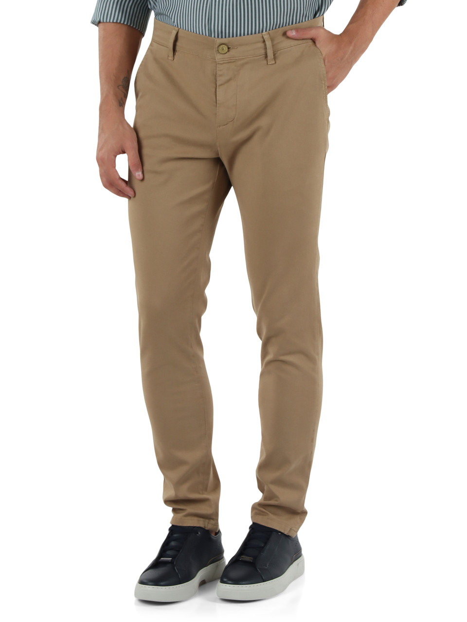CAMMELLO | Pantalone in cotone stretch JACK Chino Slim fit