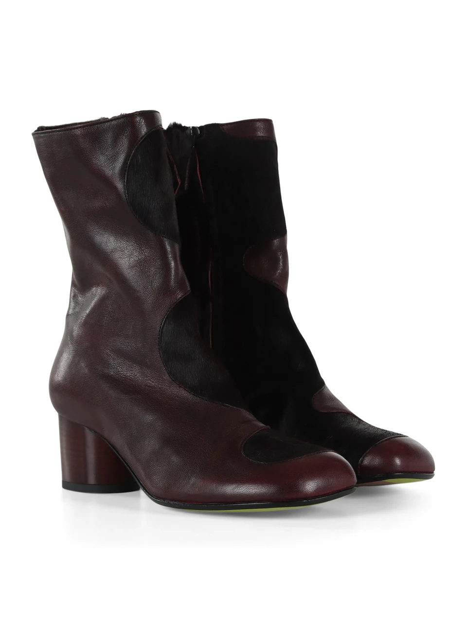 VINACCIA | Stivaletti in pelle e cavallino BETTA 06 con tacco in legno