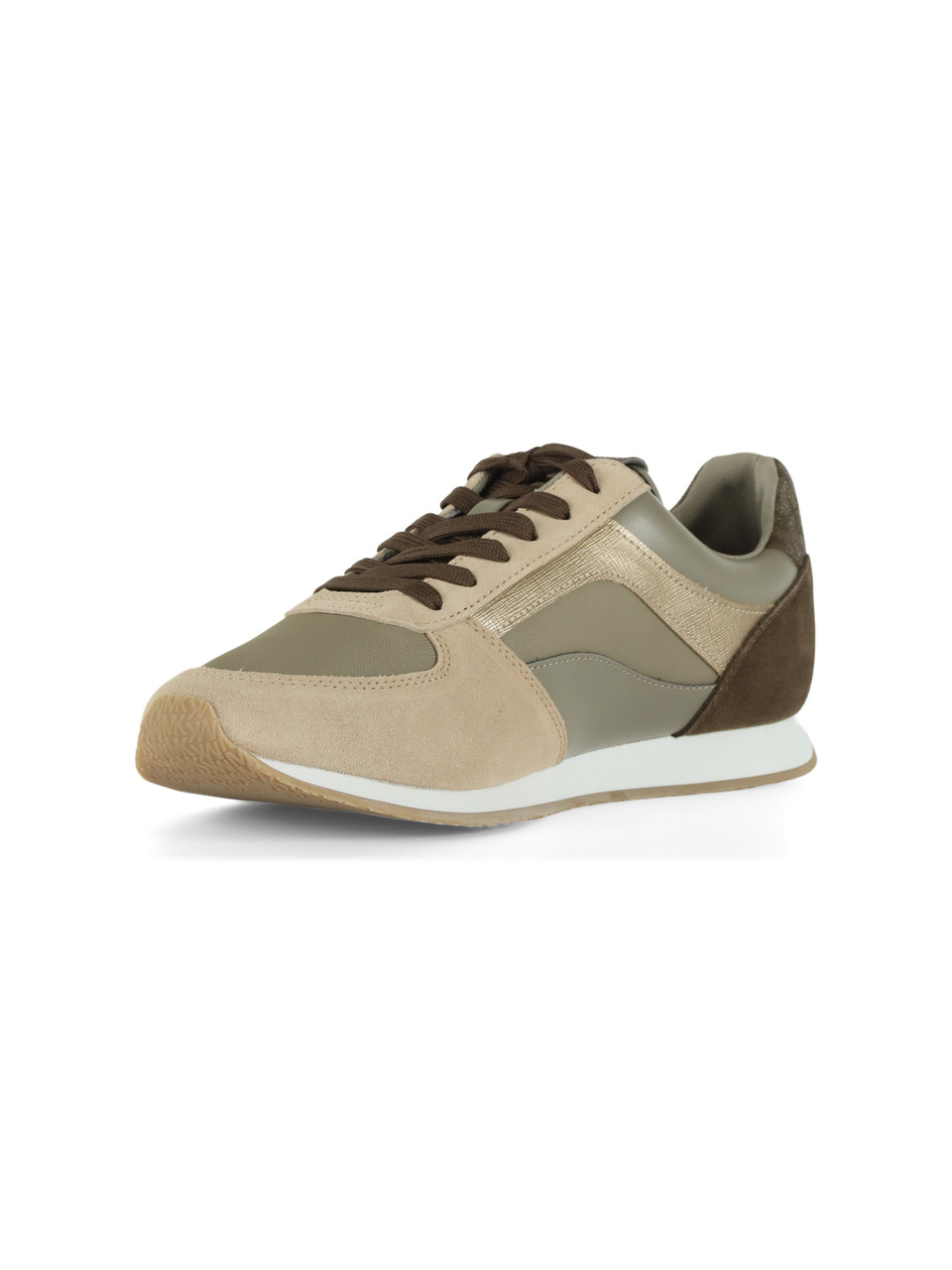 BEIGE | Sneakers in pelle ed ecopelle CINDY TRAINER