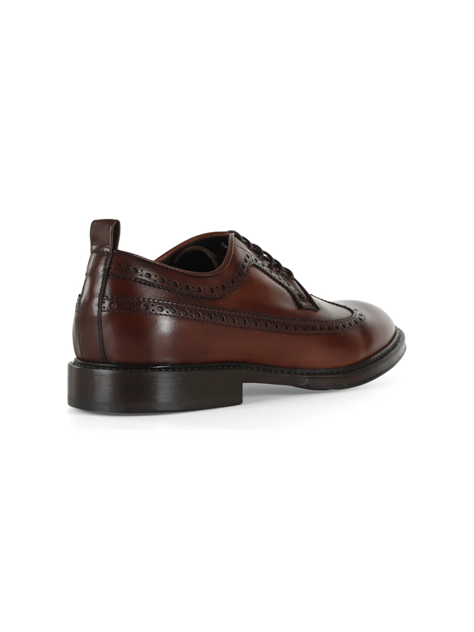 MARRONE | Stringata derby in pelle PRU 503