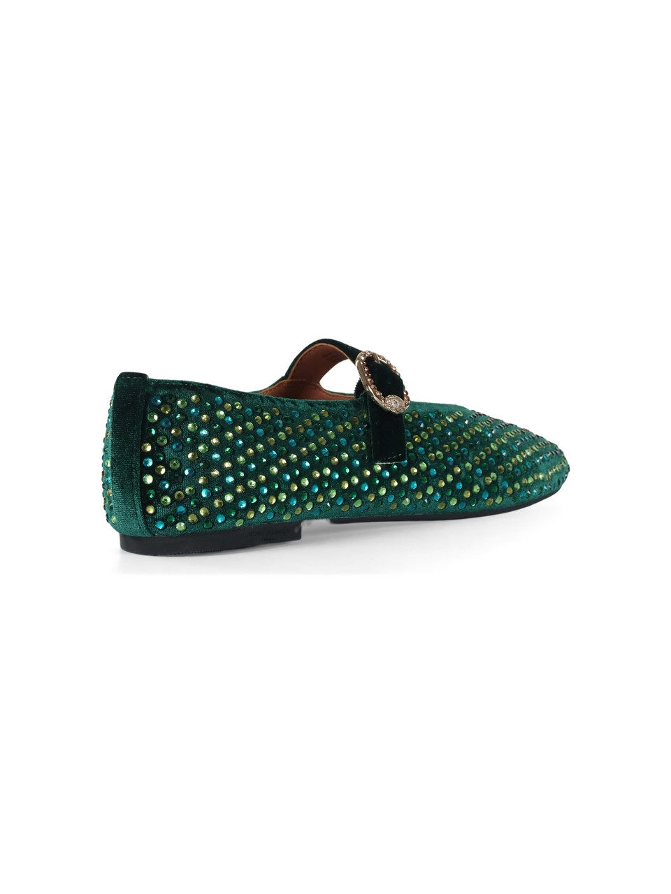 VERDE | Ballerine in velluto MAYFAIR con strass