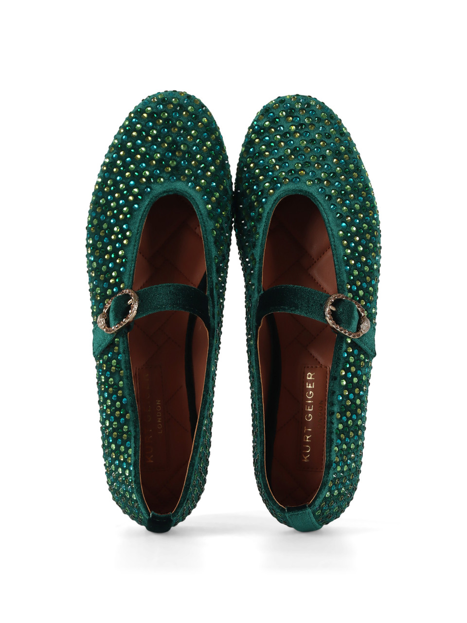 VERDE | Ballerine in velluto MAYFAIR con strass