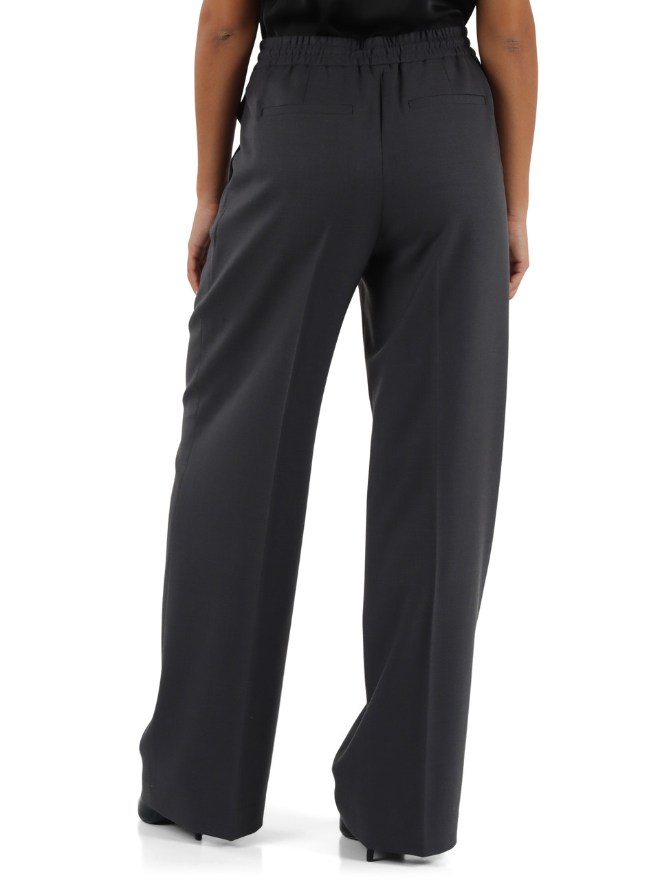 GRIGIO | Pantalone in misto lana e viscosa con pinces