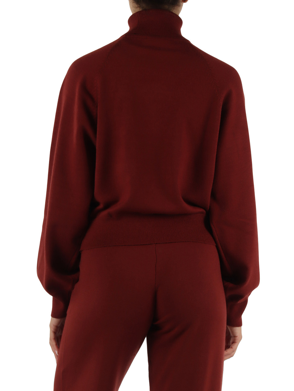 BORDEAUX | Maglia collo alto in misto viscosa