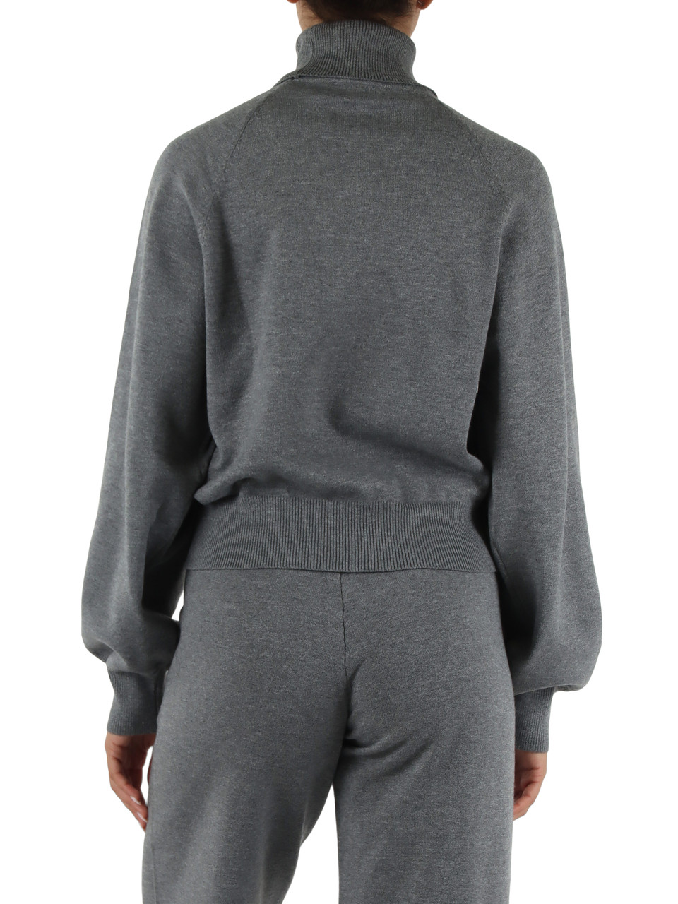 GRIGIO | Maglia collo alto in misto viscosa