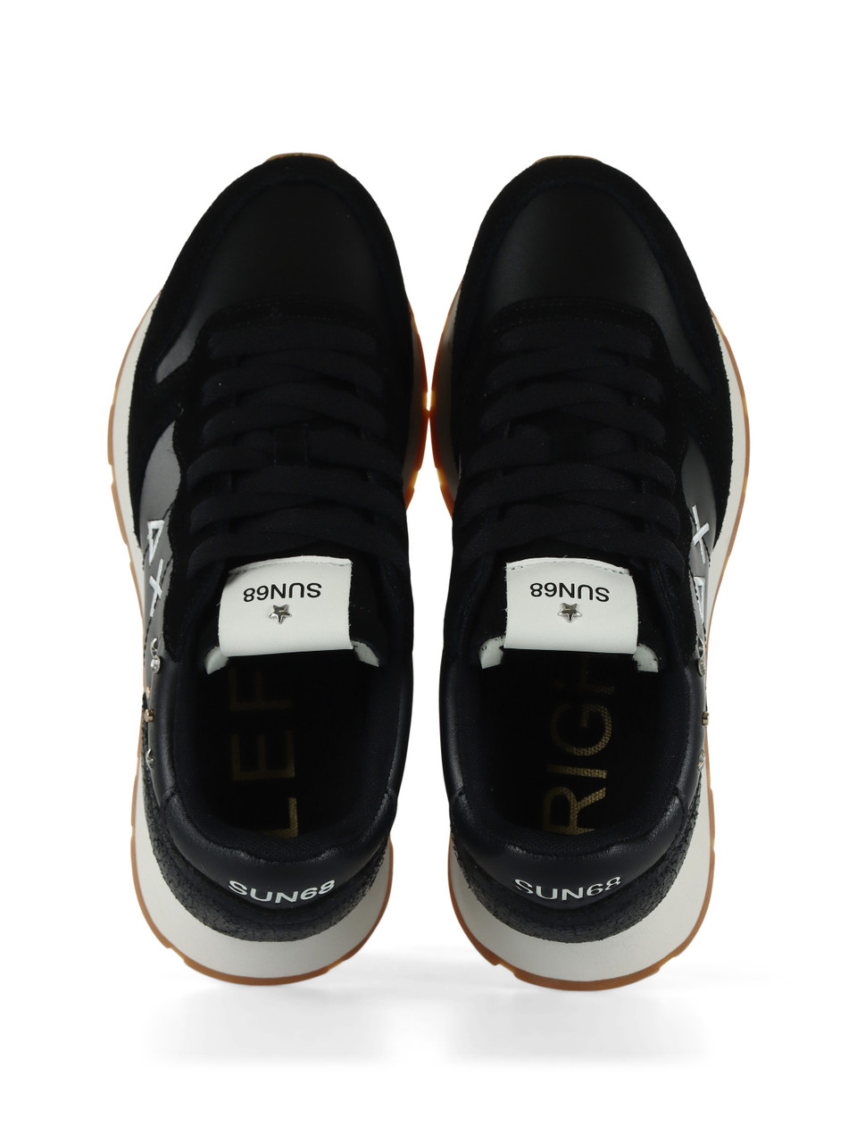 NERO | Sneakers in pelle ed ecopelle ALLY STUDS