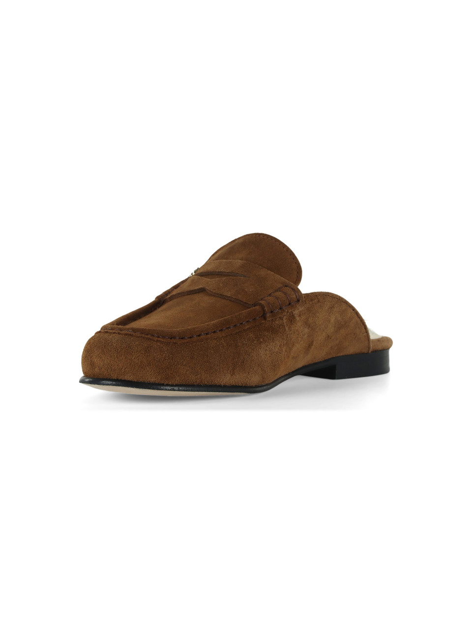MARRONE CHIARO | Mule in suede modello mocassino JADEY