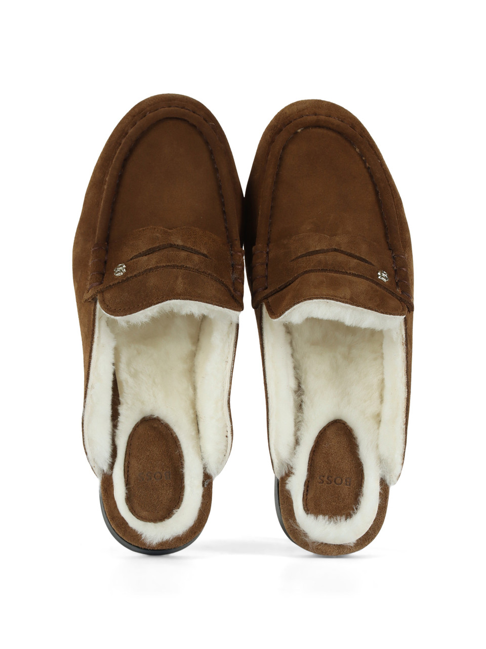 MARRONE CHIARO | Mule in suede modello mocassino JADEY