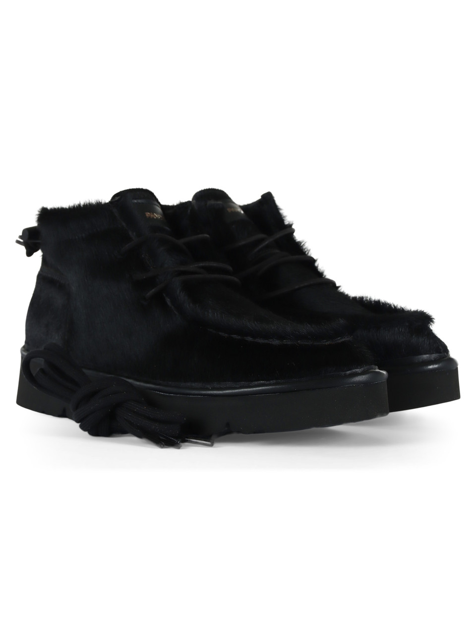 NERO | Stivaletti stringati P009 DUNE in cavallino