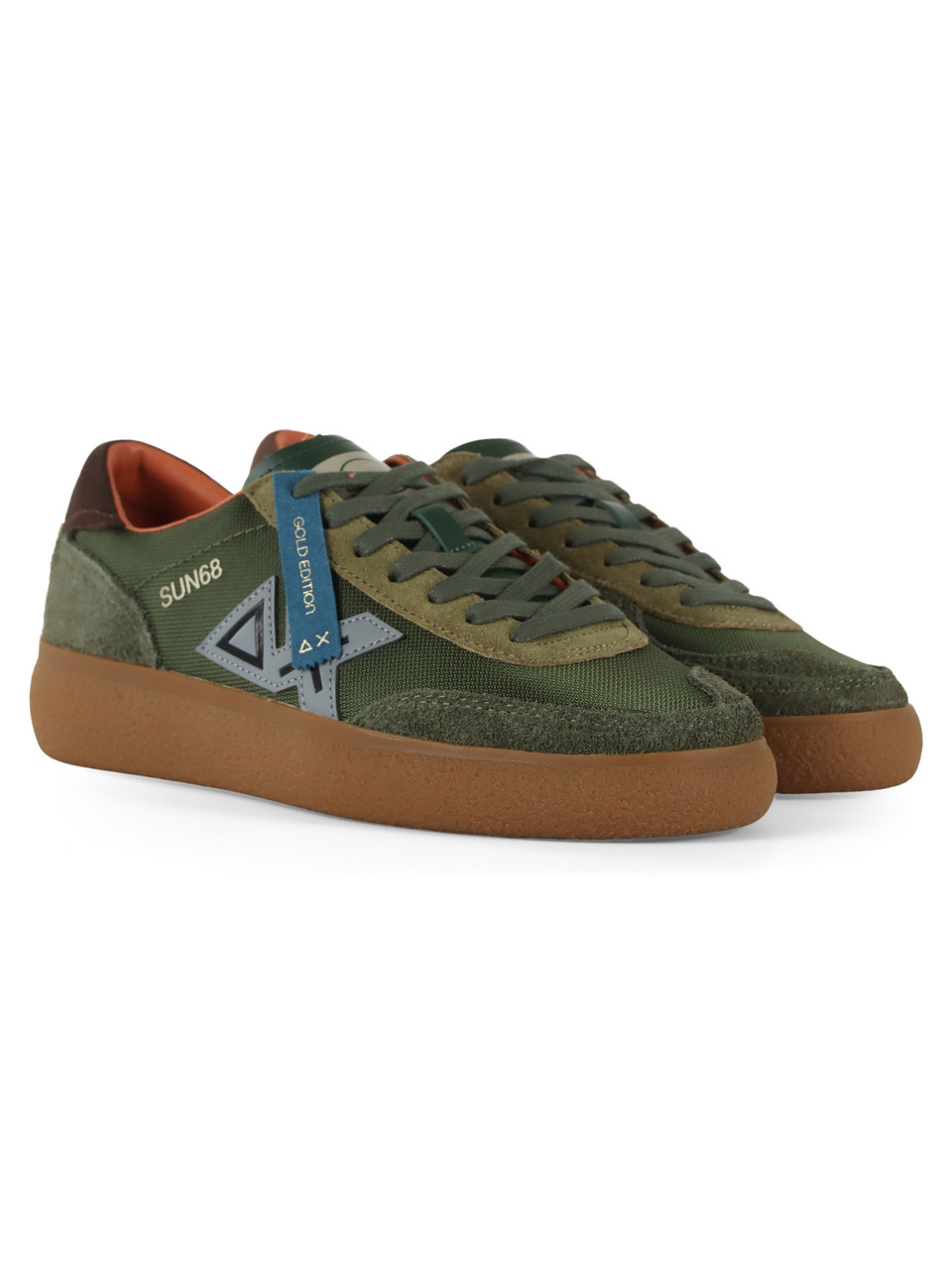 VERDE | Sneakers in pelle ed ecopelle LUIS NYLON