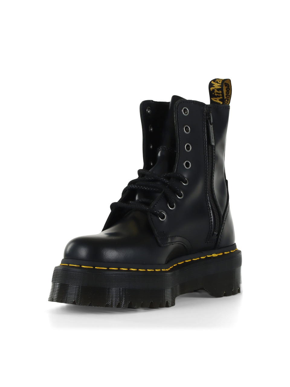 NERO | Anfibi platform JADON in pelle Polished Smooth