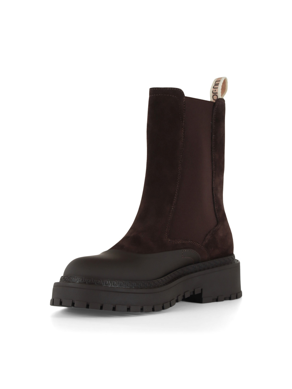 MARRONE | Stivaletti RUMI 47 in pelle e tessuto