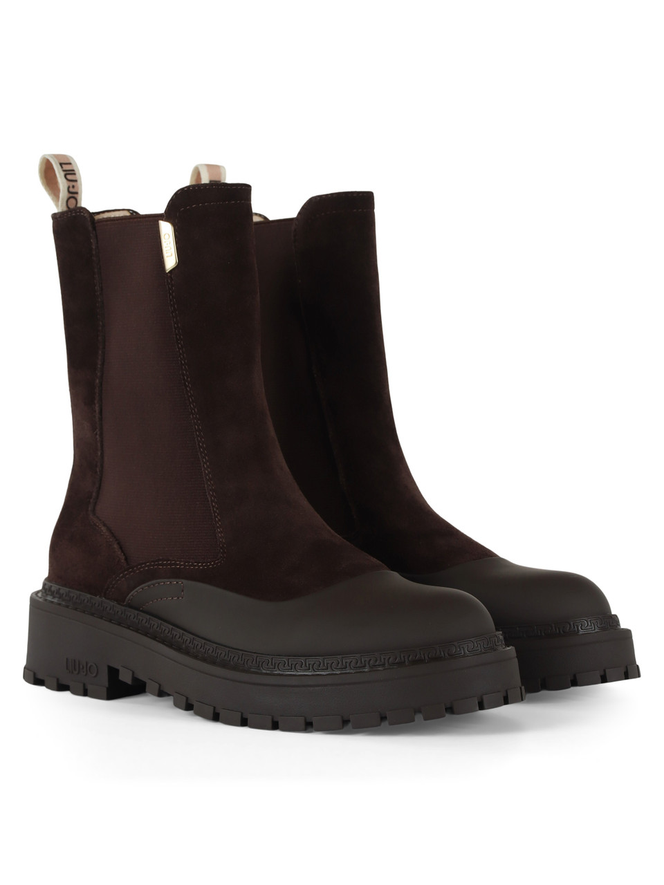 MARRONE | Stivaletti RUMI 47 in pelle e tessuto