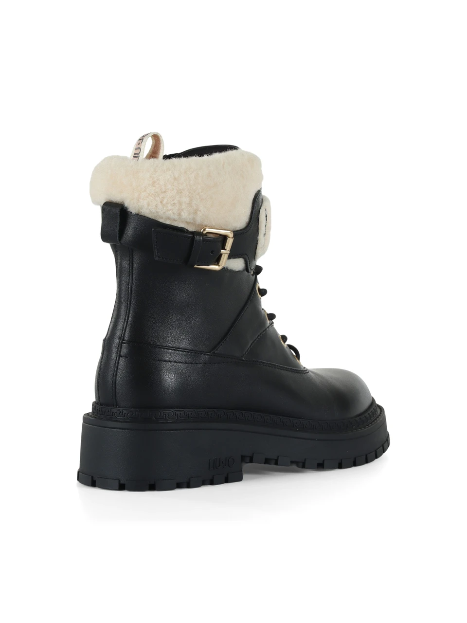 NERO | Anfibi in pelle ed ecopelliccia RUMI 45F