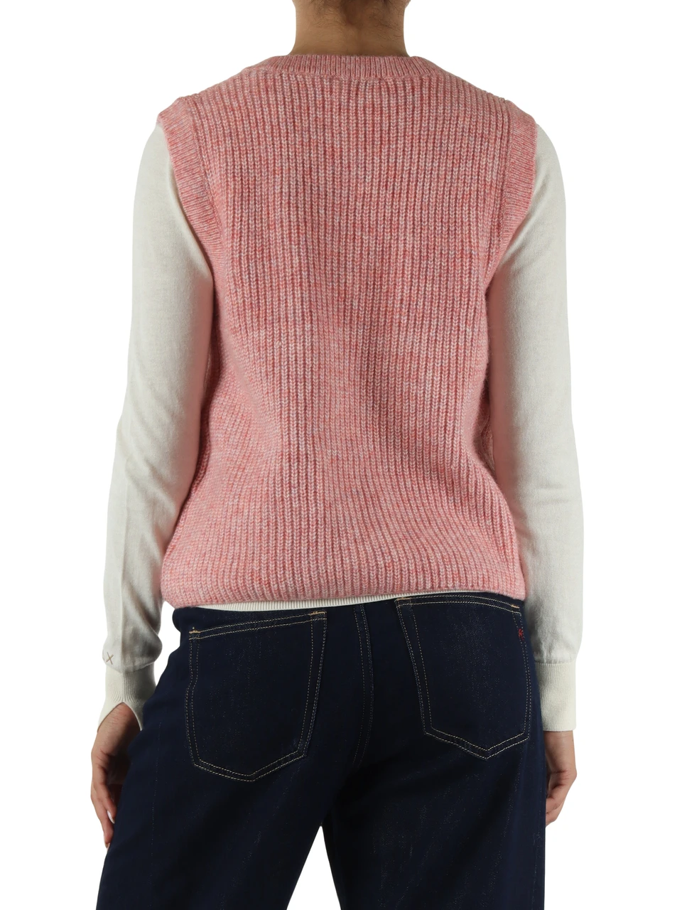 ROSA | Gilet a costa inglese in misto lana e alpaca
