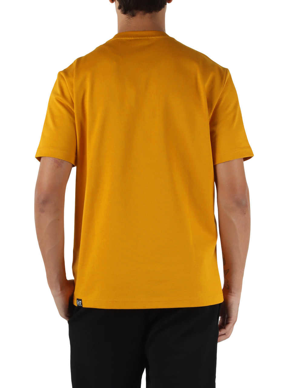 GIALLO SCURO | T-shirt in cotone pesante regular fit con stampa logo