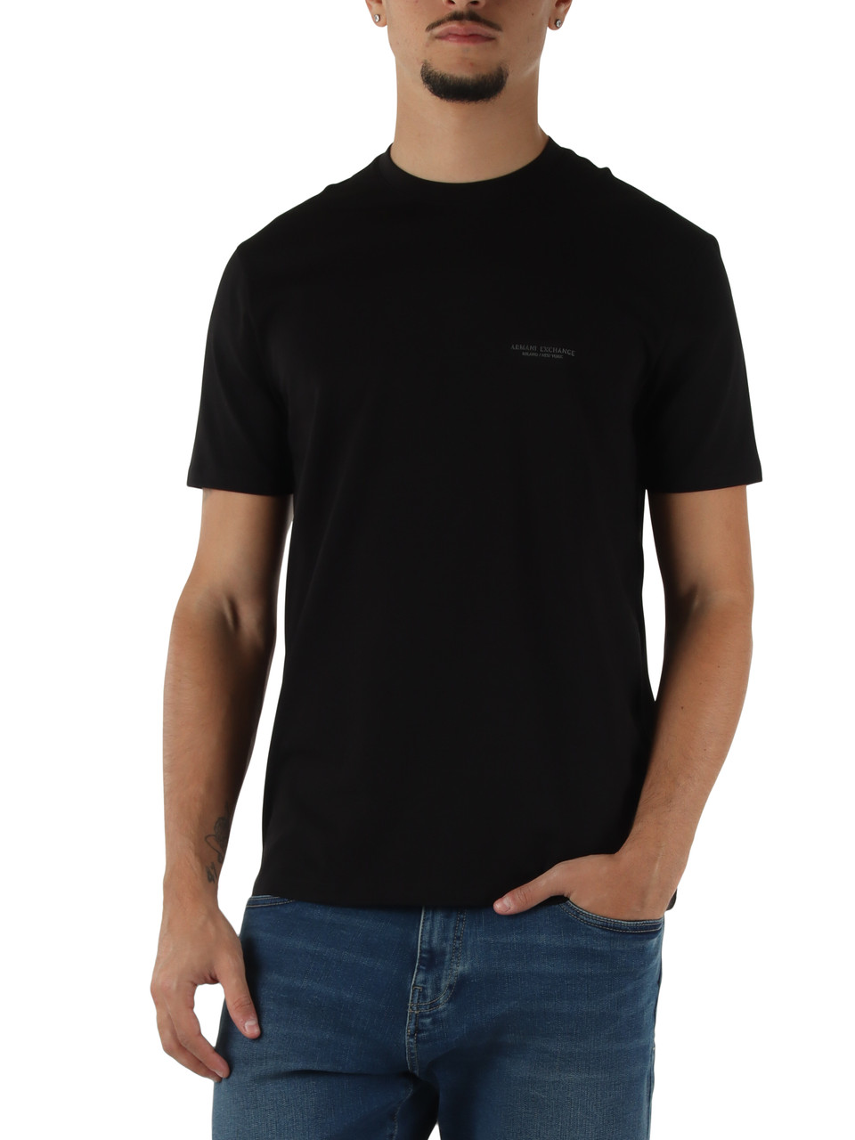 NERO | T-shirt Extra Slim Fit in cotone stretch