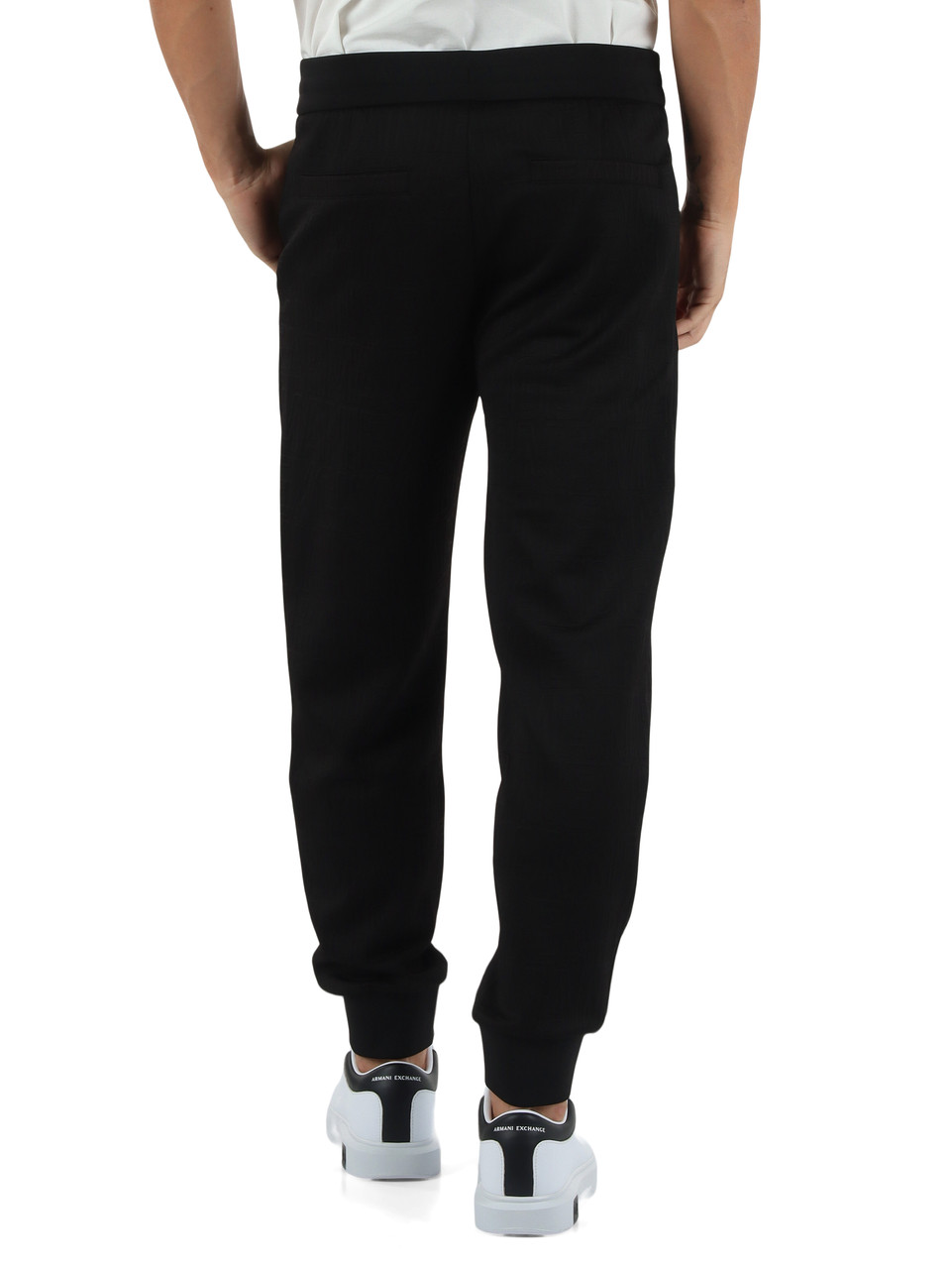 NERO | Pantaloni sportivi in tessuto stretch con motivo logo