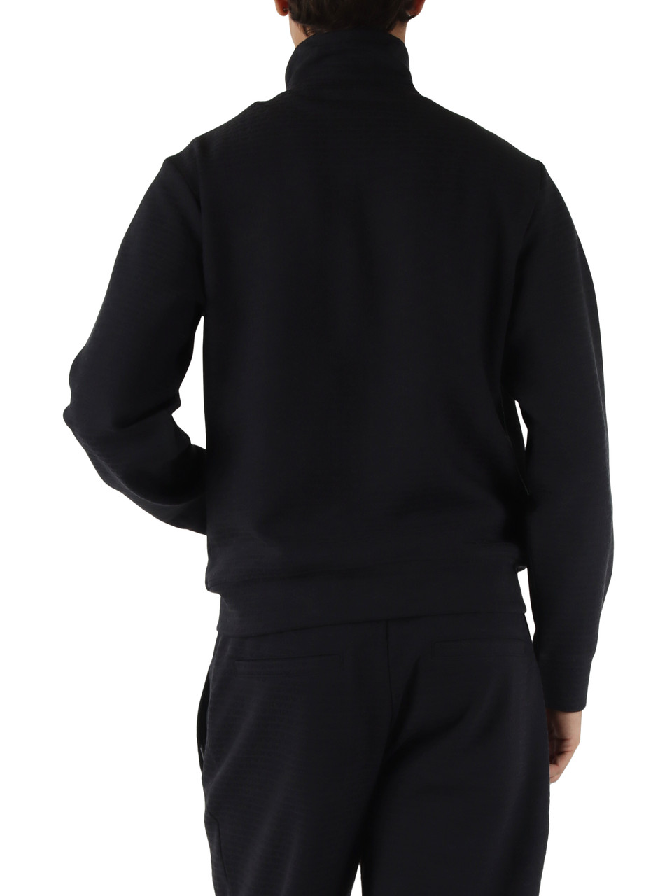 BLU | Felpa regular fit con zip in cotone e lyocell stretch