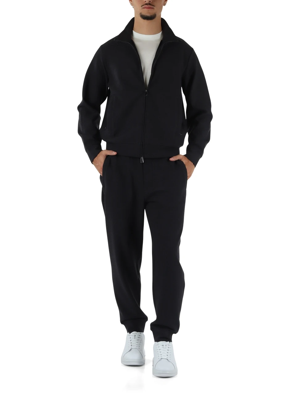BLU | Pantaloni sportivi regular fit in cotone e lyocell stretch