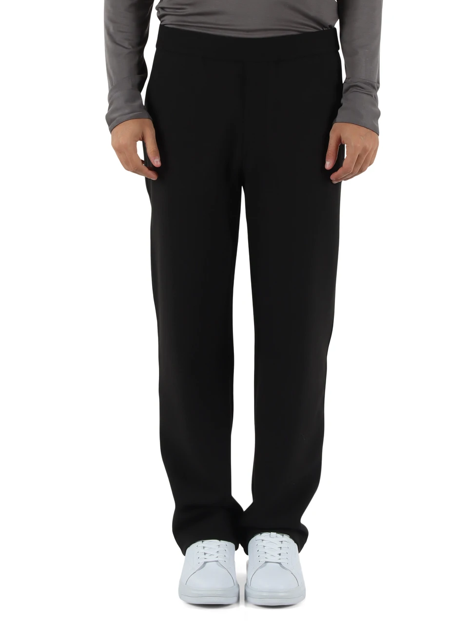 NERO | Pantaloni sportivi in misto cotone e lyocell