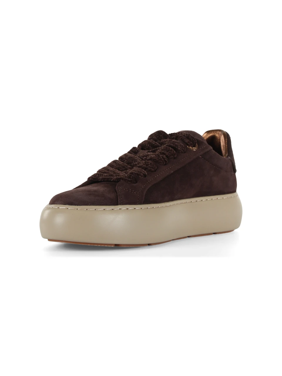 marrone scuro | Sneakers in suede SOHO