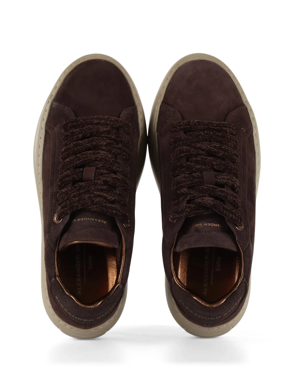 marrone scuro | Sneakers in suede SOHO