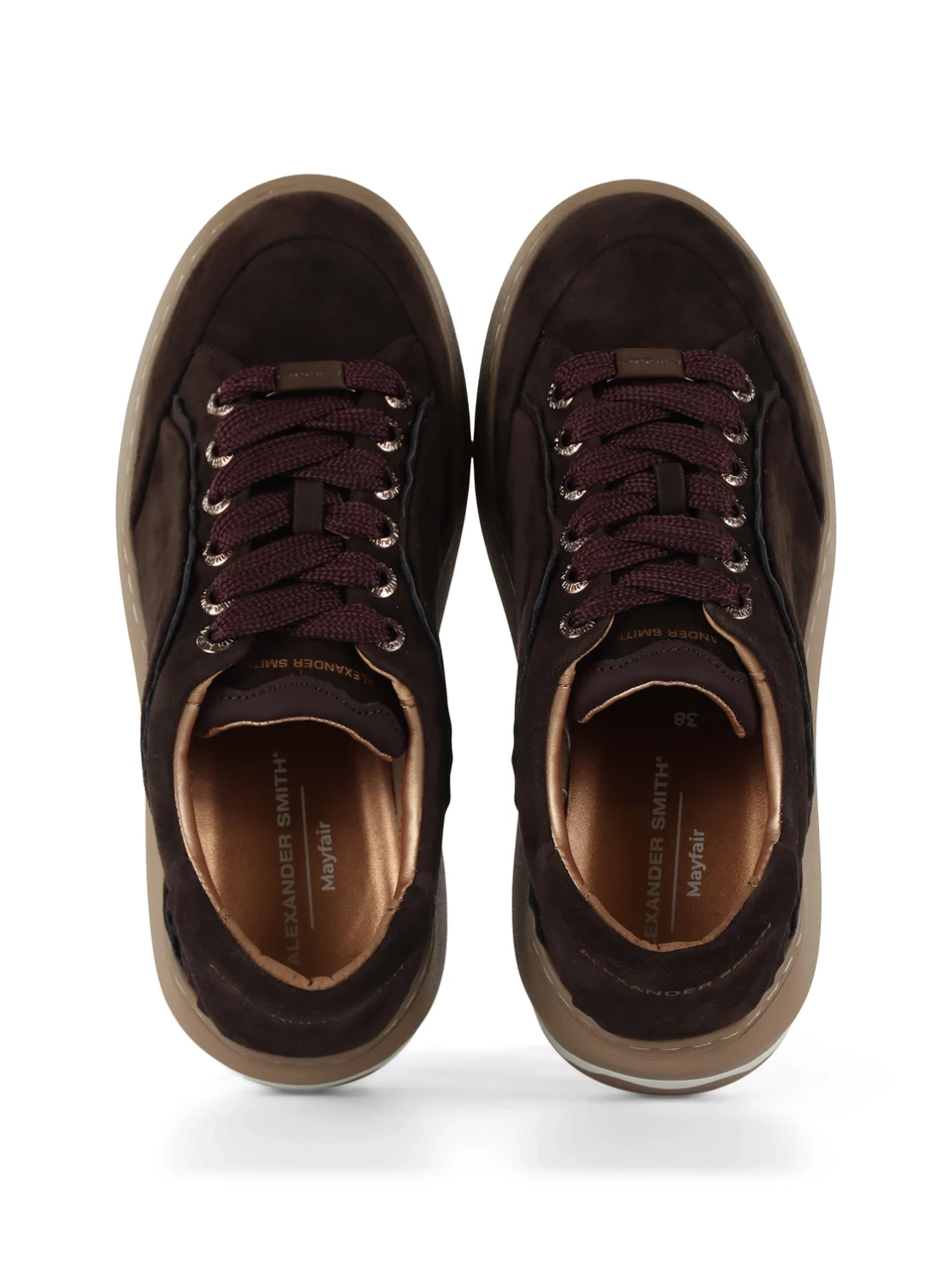 marrone scuro | Sneakers in pelle ed ecopelle MAYFAIR