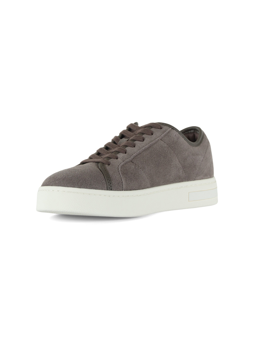 GRIGIO | Sneakers in suede con scritta logo impressa