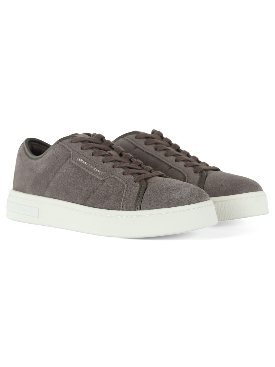 GRIGIO | Sneakers in suede con scritta logo impressa