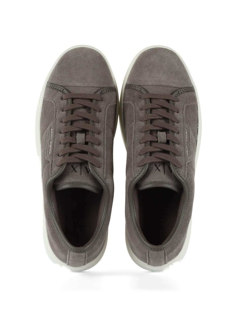 GRIGIO | Sneakers in suede con scritta logo impressa