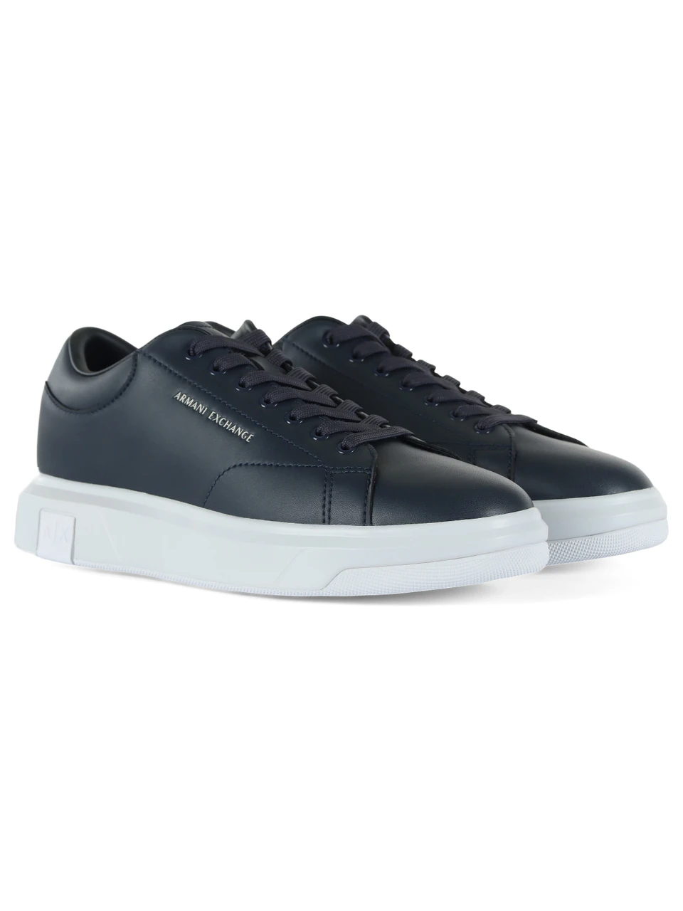 BLU SCURO | Sneakers in pelle rivestita con scritta logo