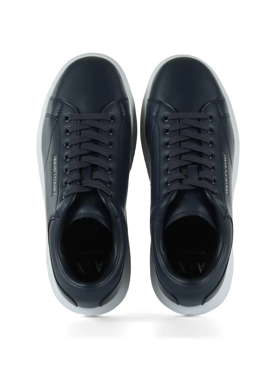 BLU SCURO | Sneakers in pelle rivestita con scritta logo