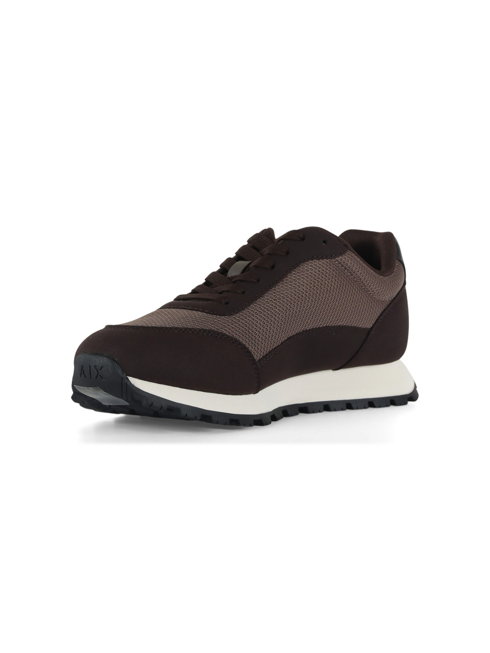MARRONE | Sneakers in tessuto ed eco suede