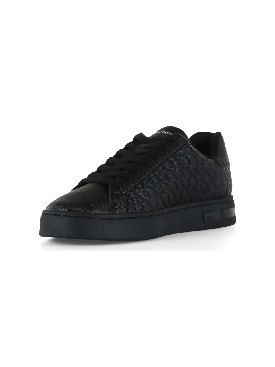 NERO | Sneakers effetto saffiano con logo impresso